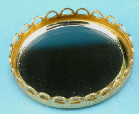 Round Brass Mirror Tray MUL3744