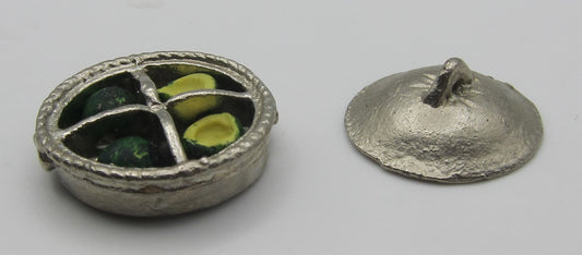 Metal Dish Filled with Food PAT1732
