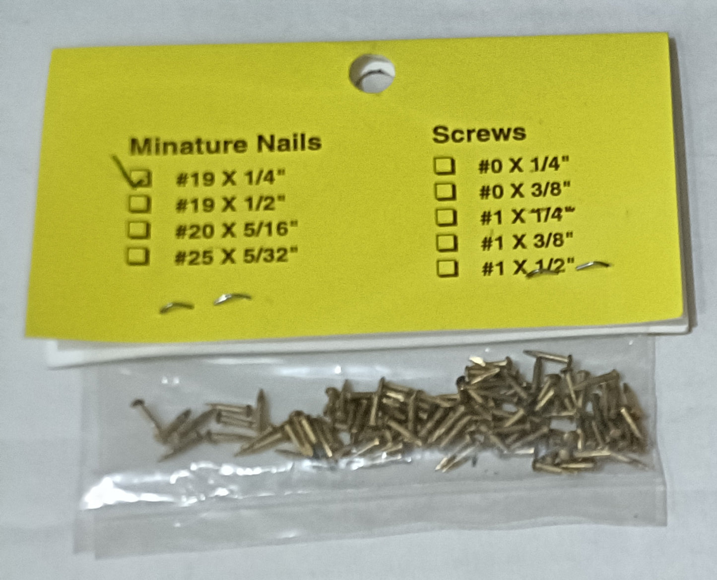 Brass Pins Timberbrook 19 x 1/4