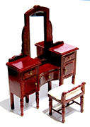 Mirrored Dresser & Stool AZT3033