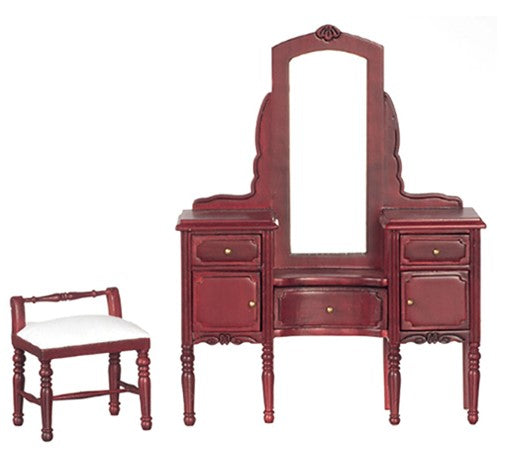 Mirrored Dresser & Stool AZT3033