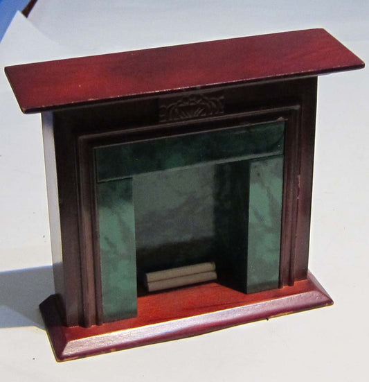 Fireplace - Wood & Green Marble AZD1117