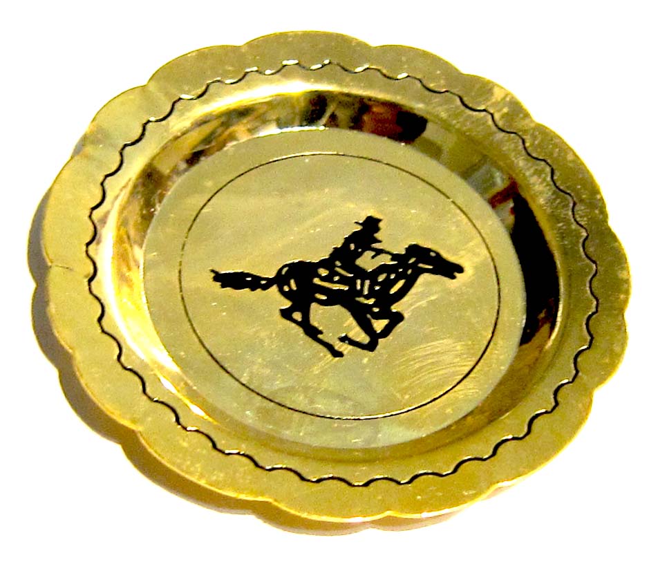 Brass plate with Cowboy Detail PAT136