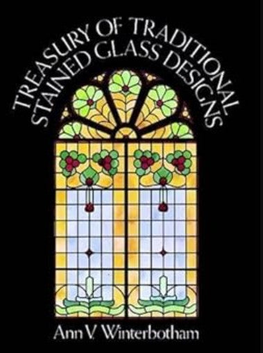 Treasury of Traditional Stained Glass Designs Book - DOV974