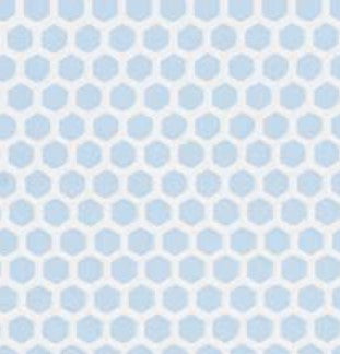 Blue Small Hexagon Tile Floor Sheet HW7332