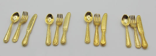 4 Sets of Golden-colored Utensils PAT1365