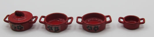 4 Red Pots PAT1599