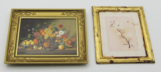 Two Metal/Paper-framed Pictures PAT1683