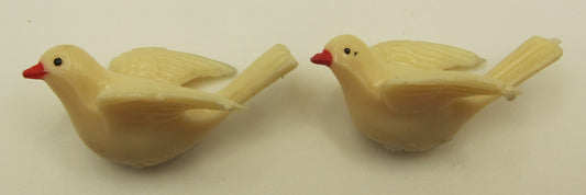Two White Plastic Doves PAT1821