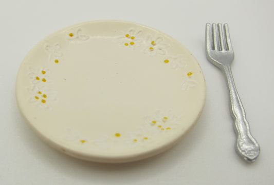 Flower Plate with Fork PAT1844