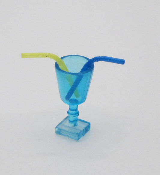 Blue Cup With Two Straws PAT1862