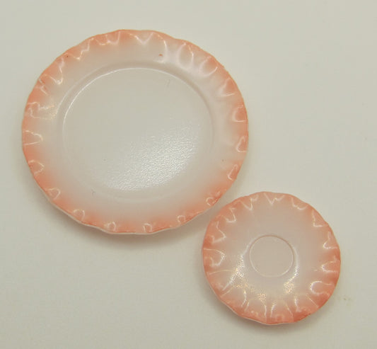 Pink Edged Plates PAT1892