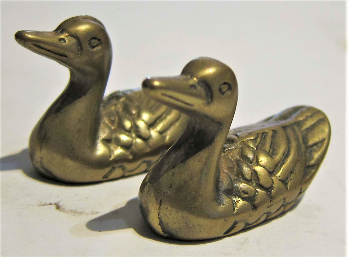 A Pair of Brass Garden Ducks PAT245
