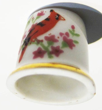 Cardinal Bird Thimble PAT724