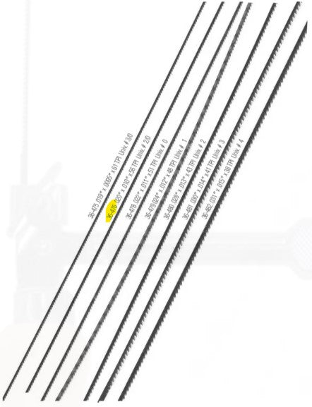 Jewelers Saw Blade - 56 Teeth ZON476
