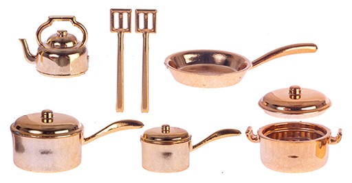 Gold Coloured Pot & Pan Set AZG6209