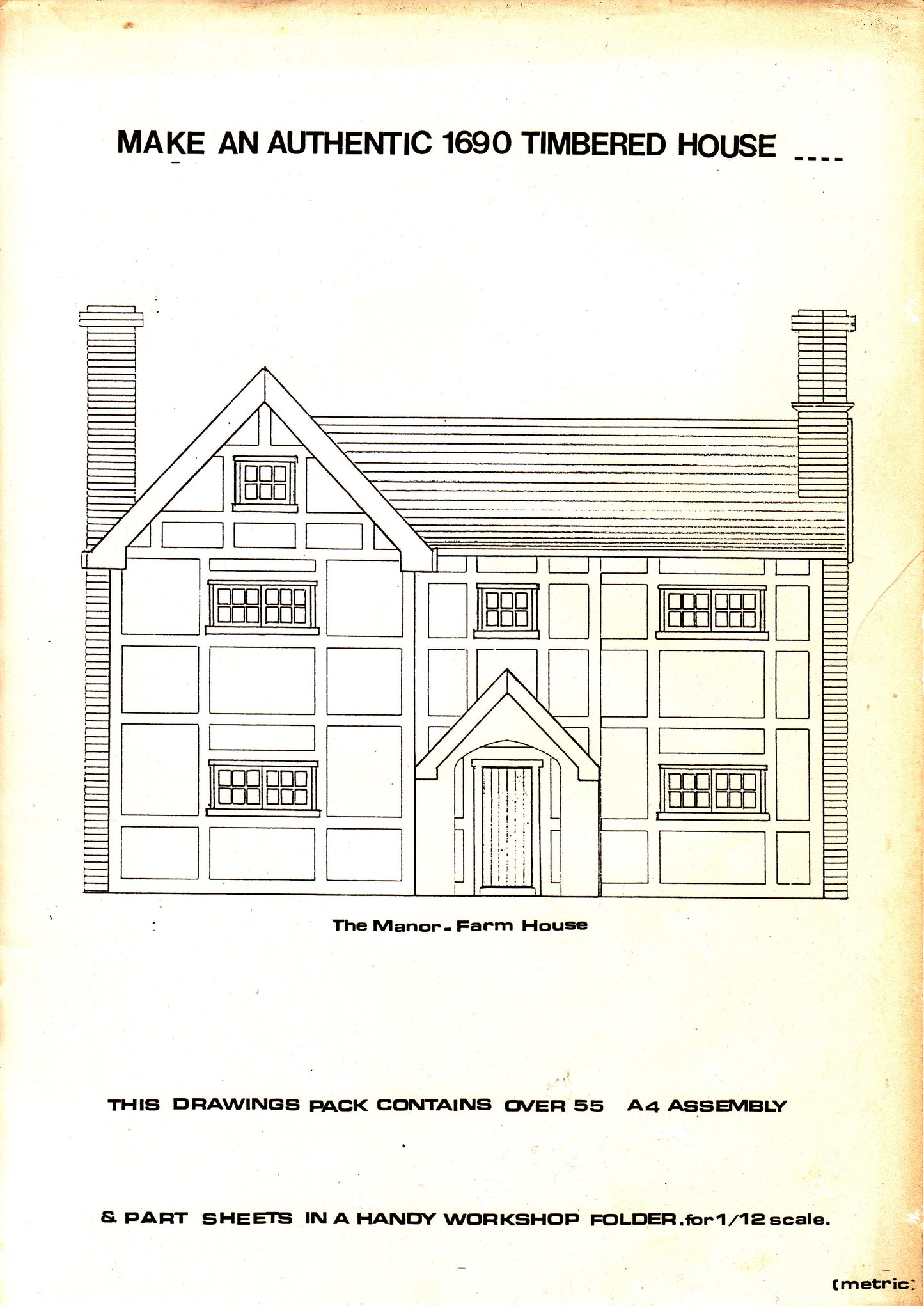 1690 Timbered Dollhouse plans G100