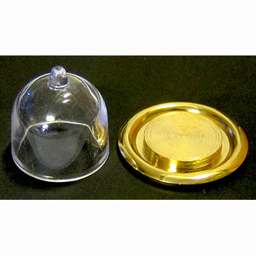 Clear Dome on Brass Tray IM65052
