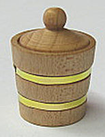 Wood Bucket with Lid IM65310