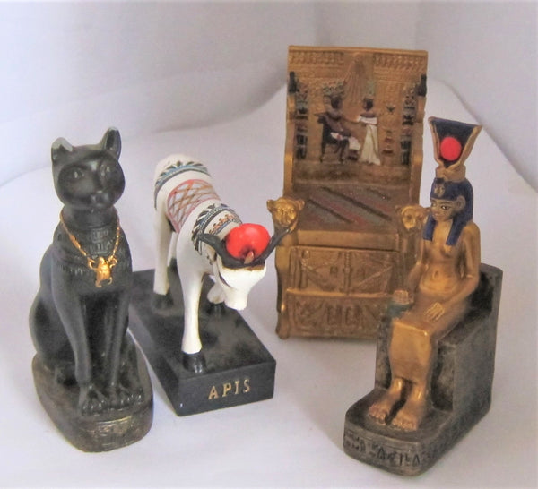 Egyptian Statues & Throne PAT886